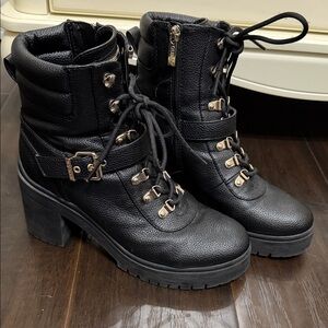Guess Black Combat Boots